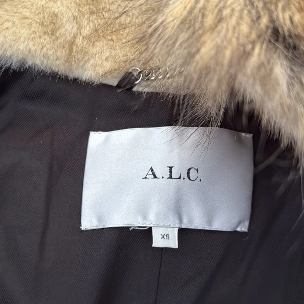 ALC lex coyote fur jacket xs perfect condition - Picture 3 of 7